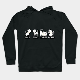 ONE TWO THREE FOUR Cats Hoodie